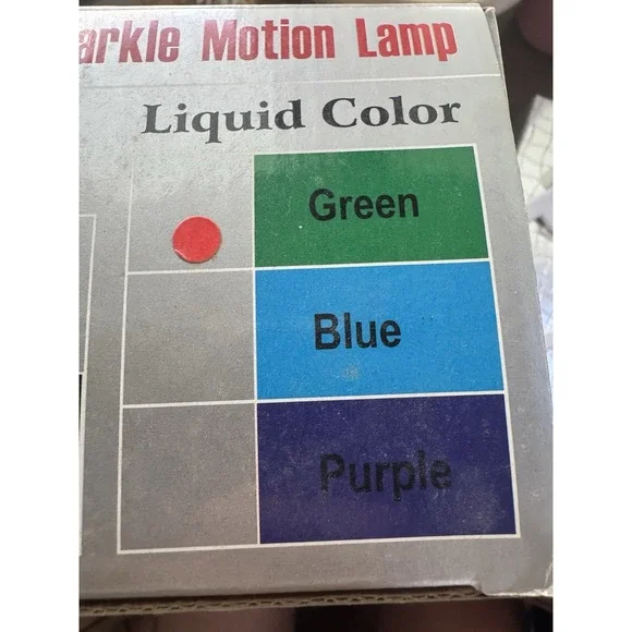 VTG PEACE by Creative Motion Sparkle Glitter Motion Lamp Green Liquid NIB - Picture 3 of 4
